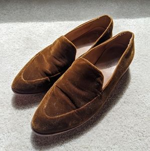 Madewell Gold Velvet Loafer